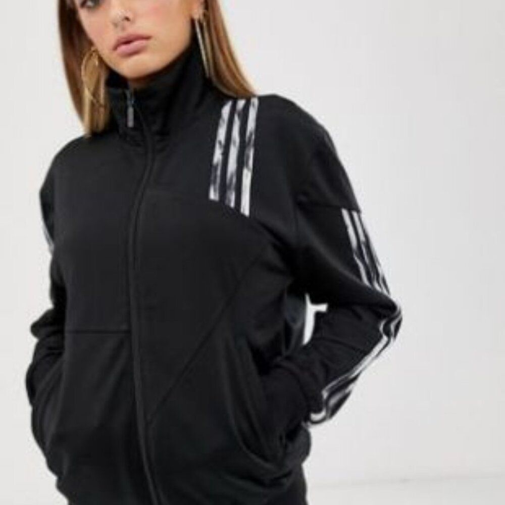 ADIDAS X Danielle Cathari Firebird Black Marble Stripe Track Jacket size Medium